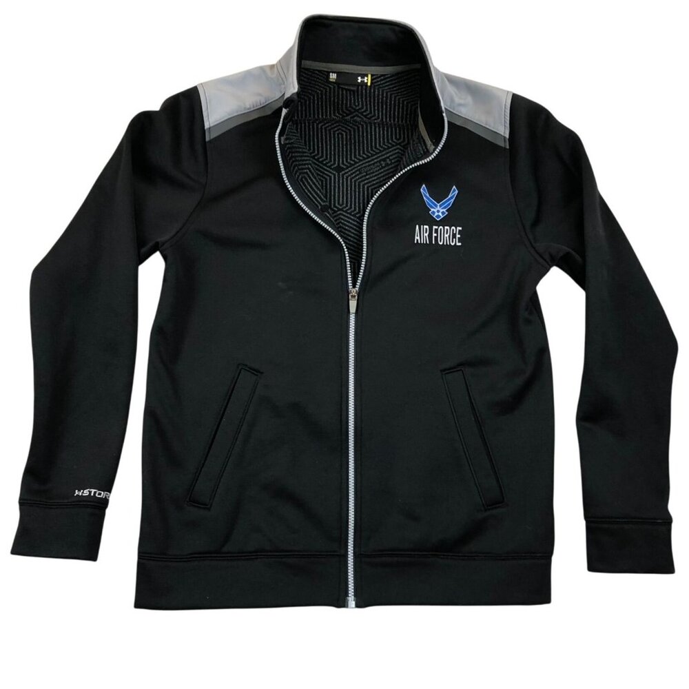 Under Armour Mens Air Force Jacket Small Full Zip Activewear Outdoors Black